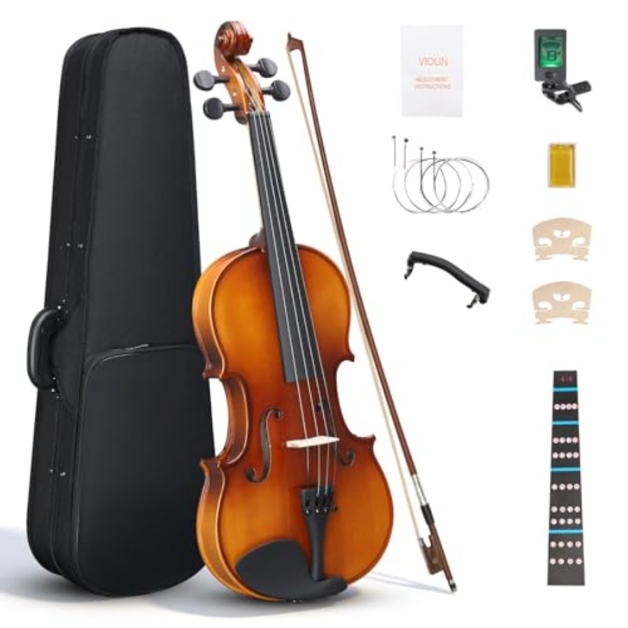 Violin Rosin Bow - 4/4 Solid Wood Acoustic Violin Full