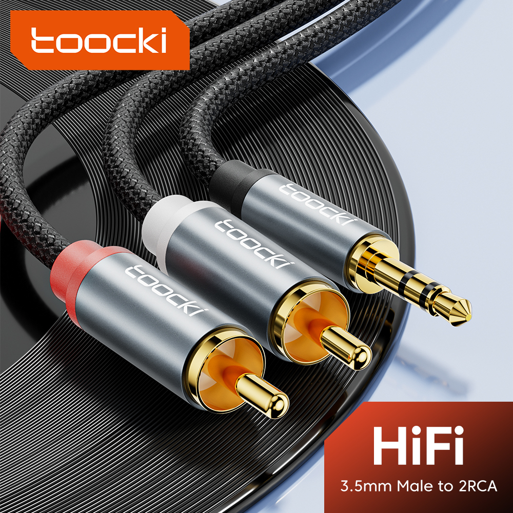 Audio Music Splitter - Toocki RCA Cable HiFi Stereo 3.5mm