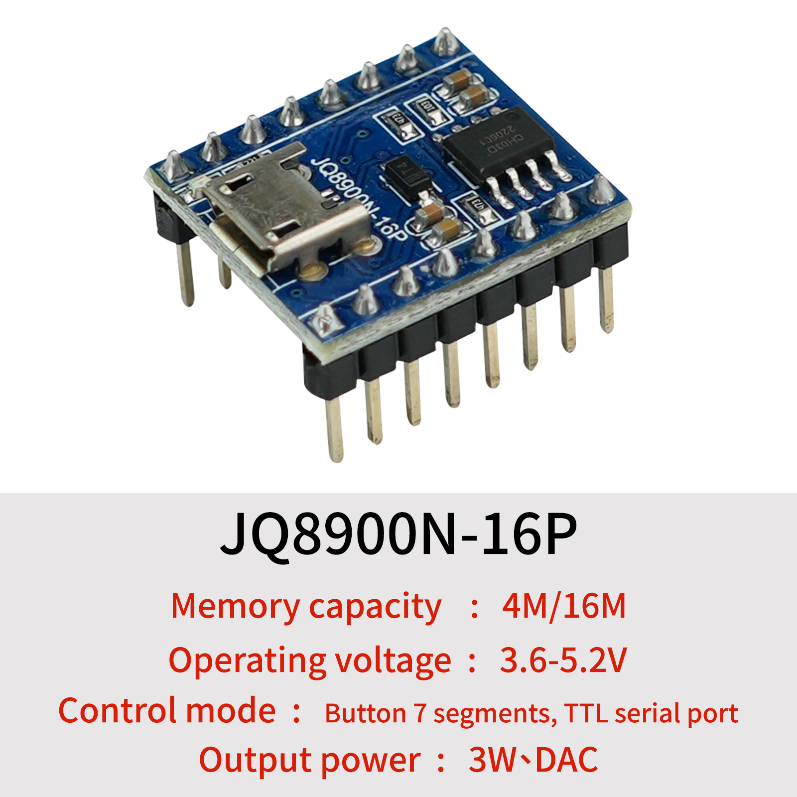 Audio Music Download Free - Voice Playback Module, JQ8900N-16P USB Download