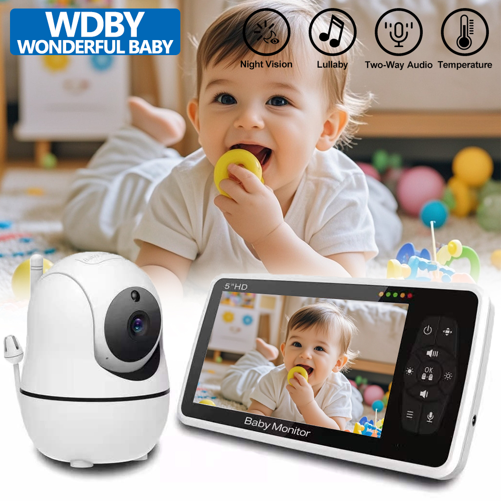 Zoom Audio Music - 5 Inch Video Baby Monitor with