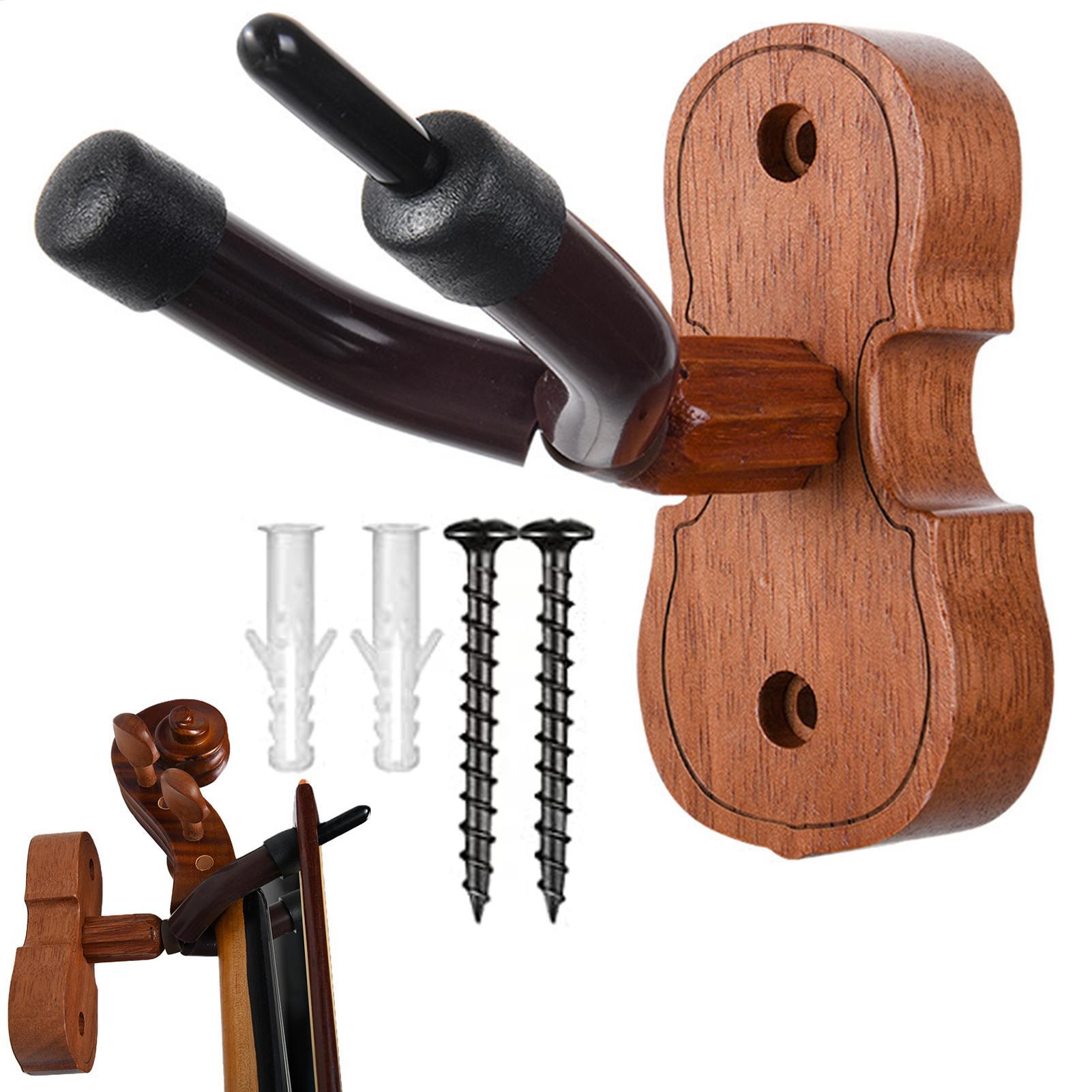 Violin Rosin Bow - Traditional Wooden Violin Wall Mount Hanger