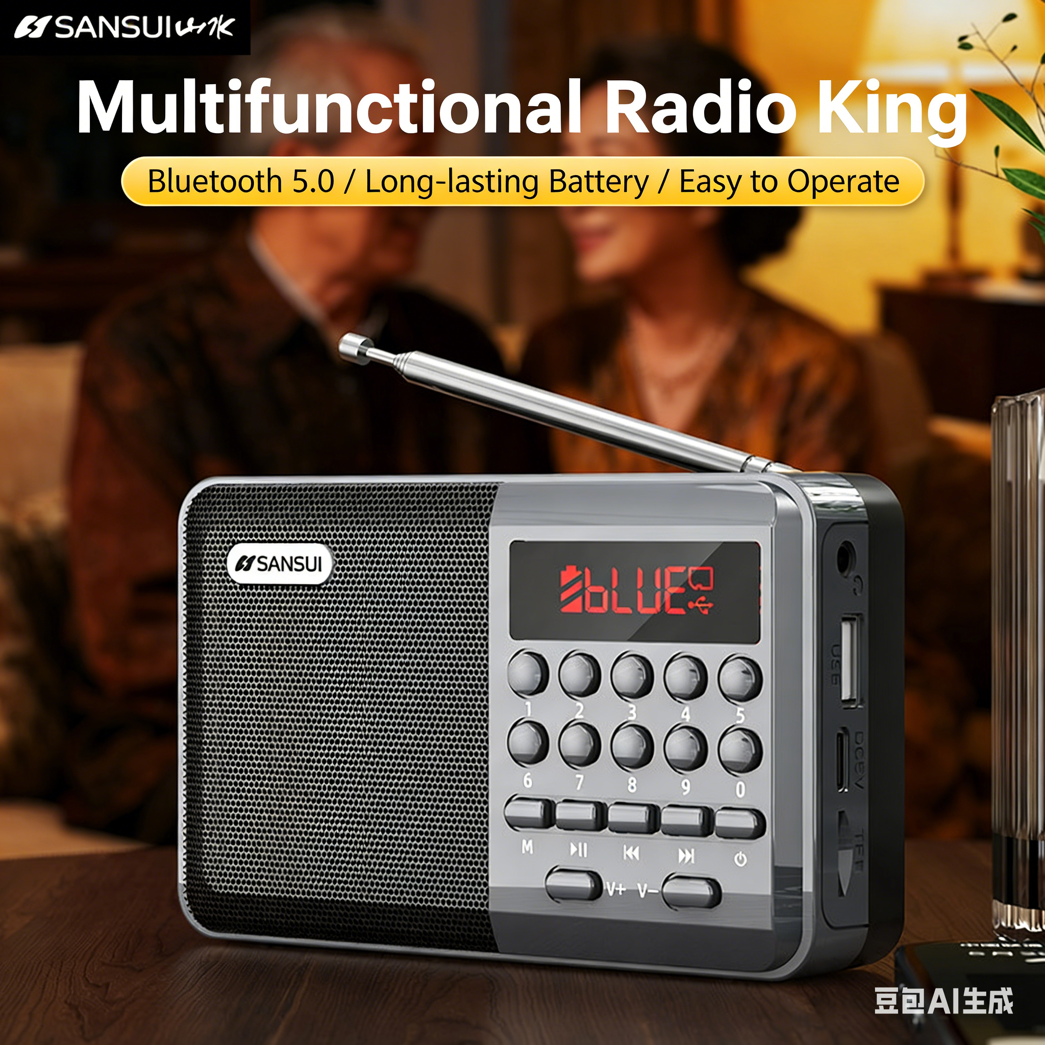 Audio Music Mp3 Songs - Mini FM Radio Bluetooth Speakers, Portable