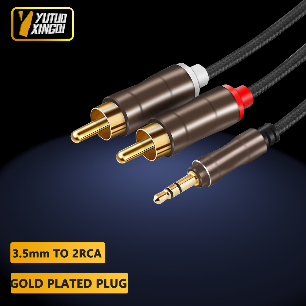 Audio Music Splitter - 3.5 mm To 2RCA Double Lotus