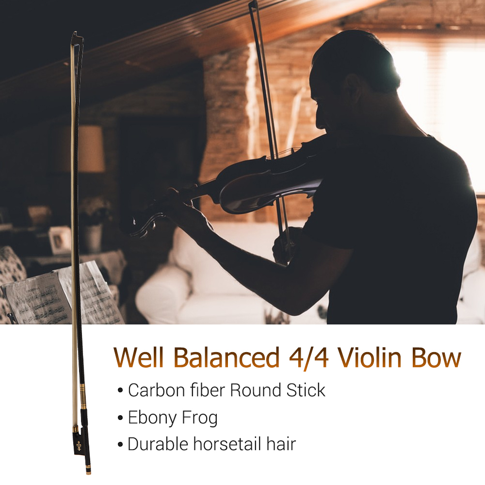 4/4 Violin Fiddle Bow Carbon   - Violin Rosin Bow recension och pris