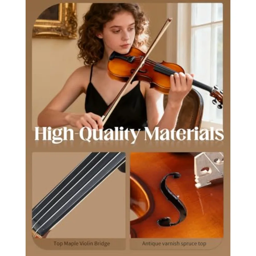 4/4 Solid Wood Acoustic Violin - Violin Rosin Bow recension och pris