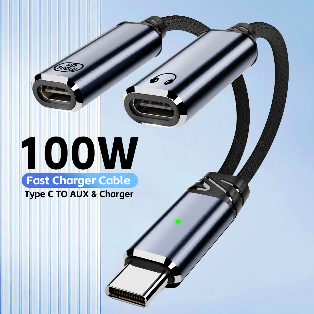 USB C Splitter 2 in 1 Headphon - Audio Music Splitter recension och pris