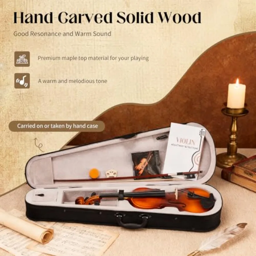 3/4 Size Acoustic Violin Full  - Violin Rosin Bow recension och pris