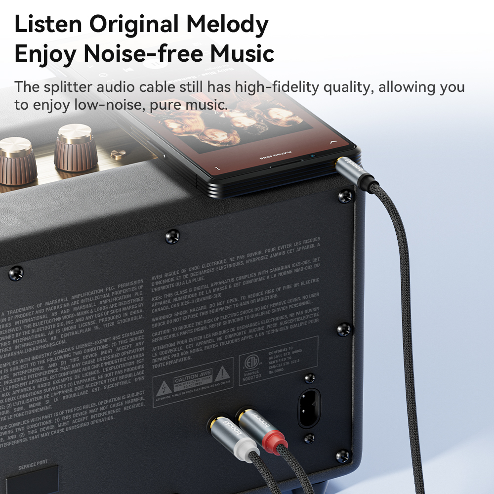 Toocki RCA Cable HiFi Stereo 3 - Audio Music Splitter recension och pris