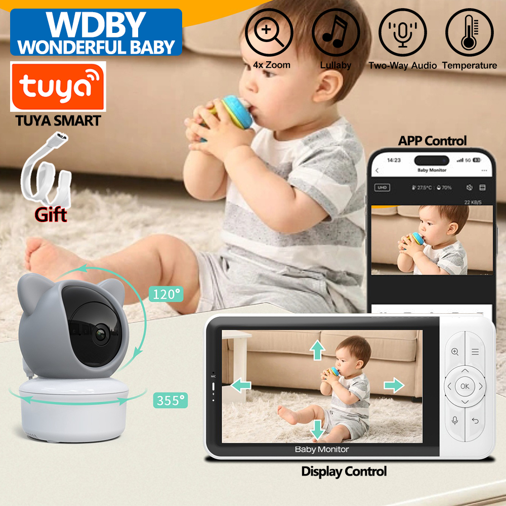 5 Inch Video Baby Monitor with - Zoom Audio Music recension och pris