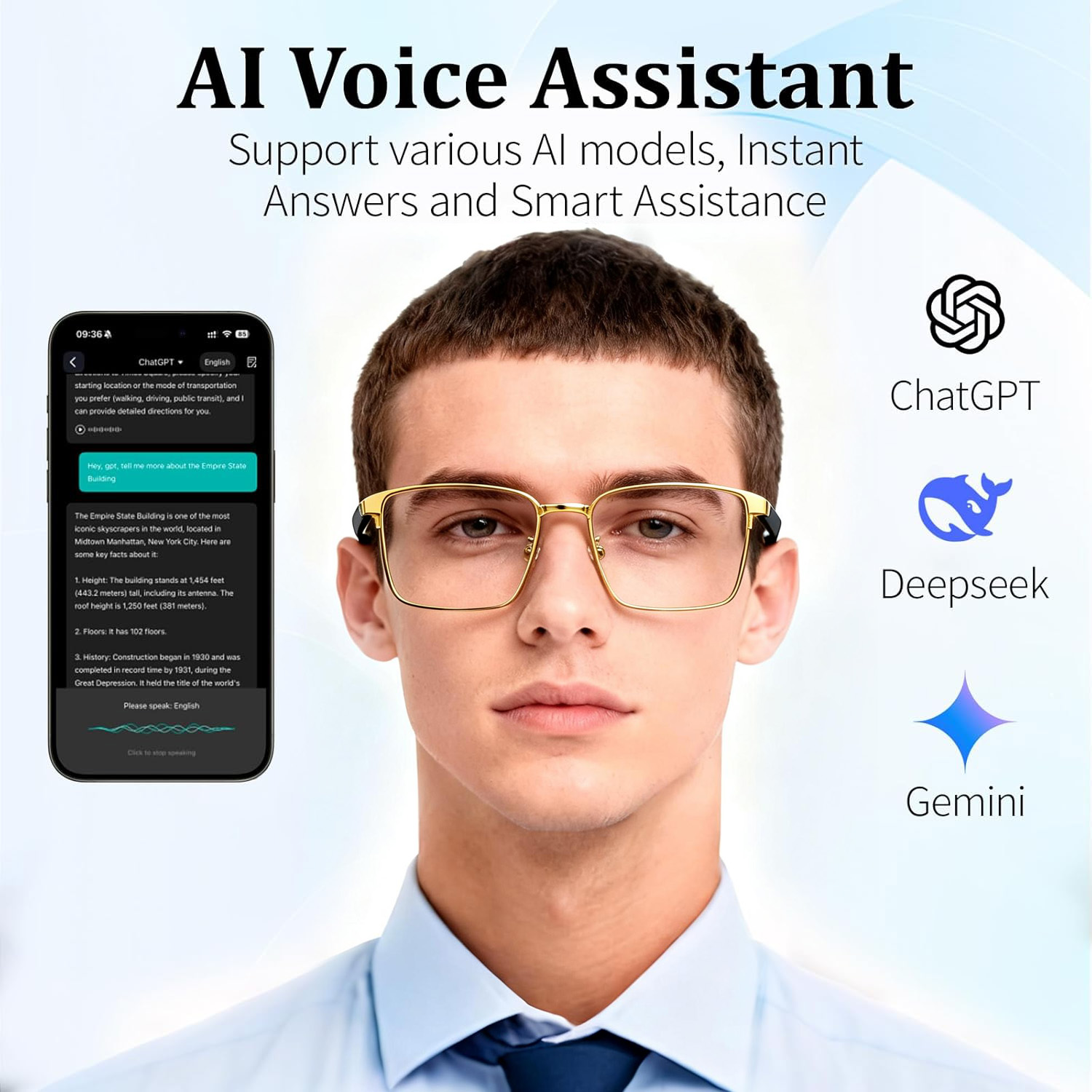 Smart Audio Glasses, Real-Time - Audio Music Apps recension och pris
