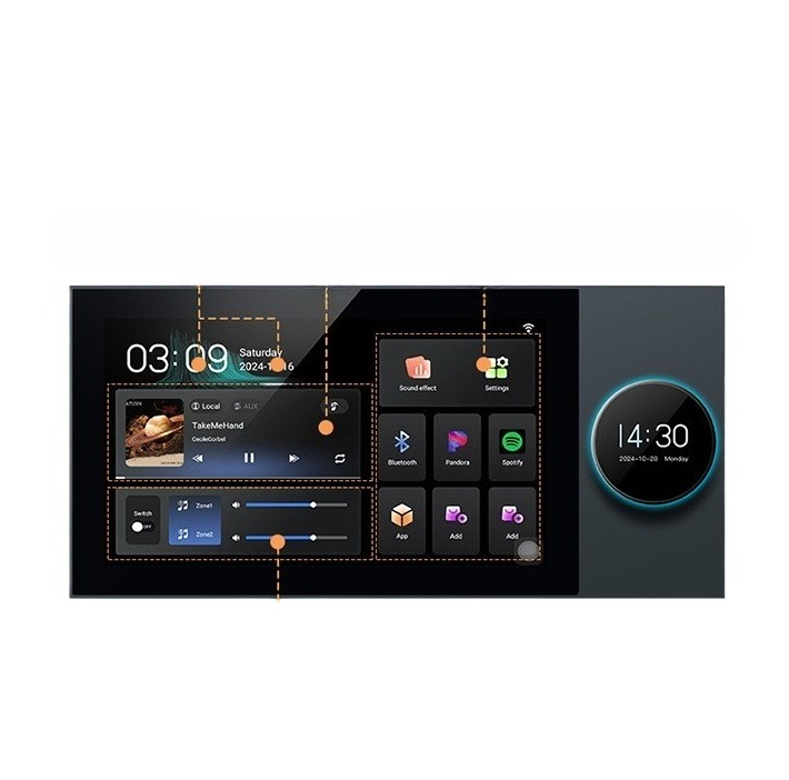 7 Inch Wall Mount Touch Screen - Audio Music Center recension och pris