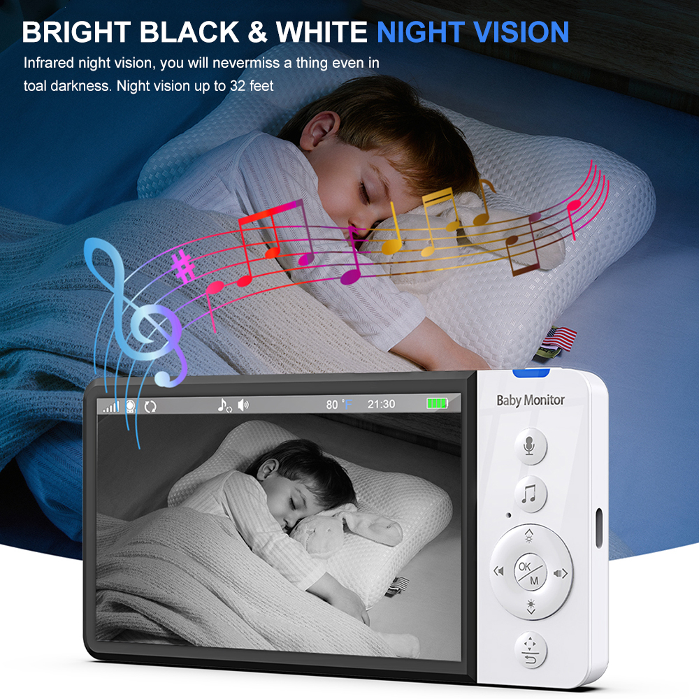 5'' Baby Monitor Two Way Audio - Zoom Audio Music recension och pris