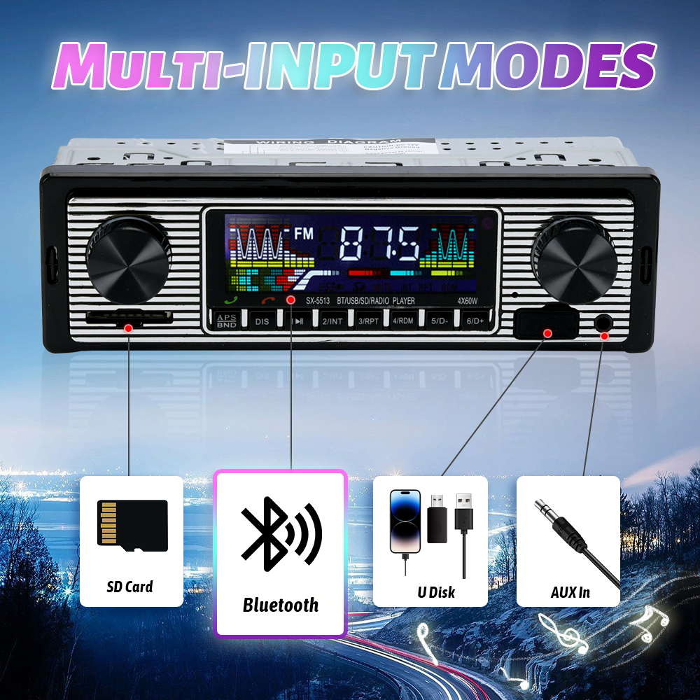 Vintage Car Radio Vehicle Inte - Audio Music Player recension och pris