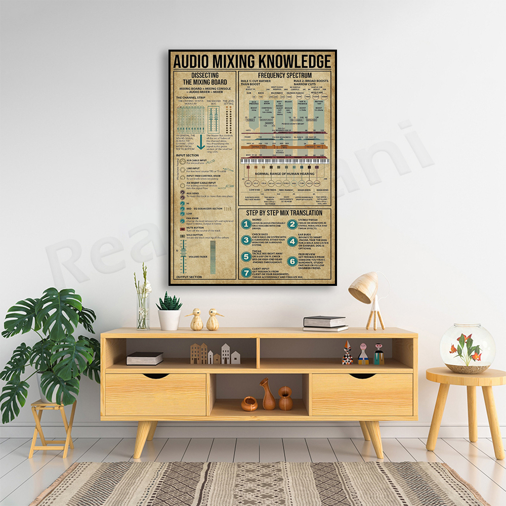 Audio mixing knowledge poster, - Audio Music Separate recension och pris