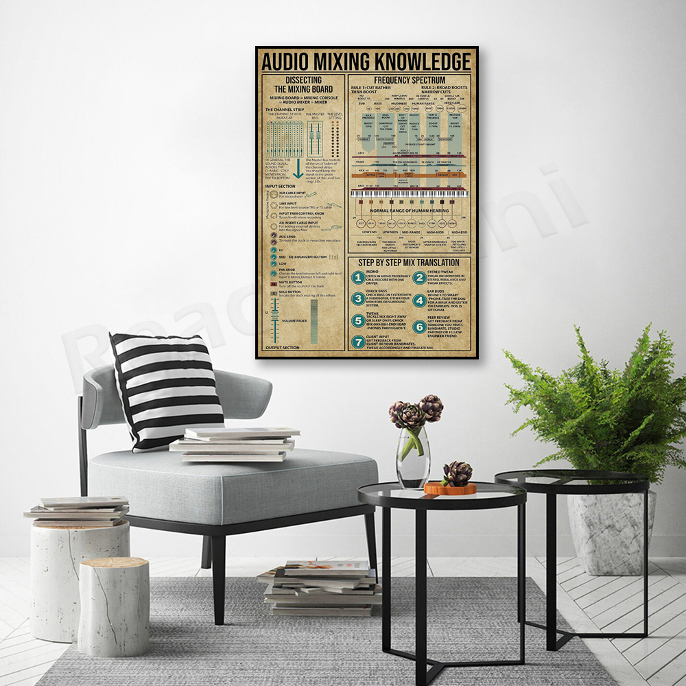 Audio mixing knowledge poster, - Audio Music Separate recension och pris