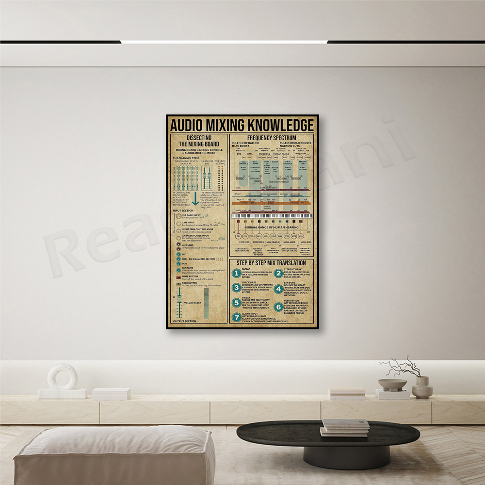Audio mixing knowledge poster, - Audio Music Separate recension och pris