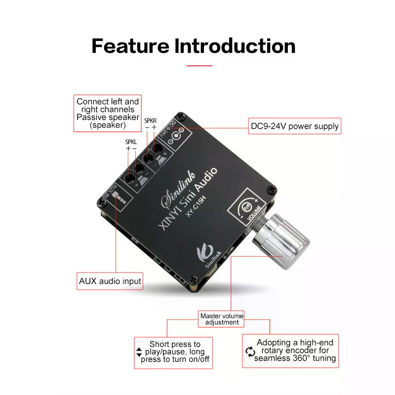 2*20W Bluetooth 5.0 Power Ampl - Audio Music Apps recension och pris