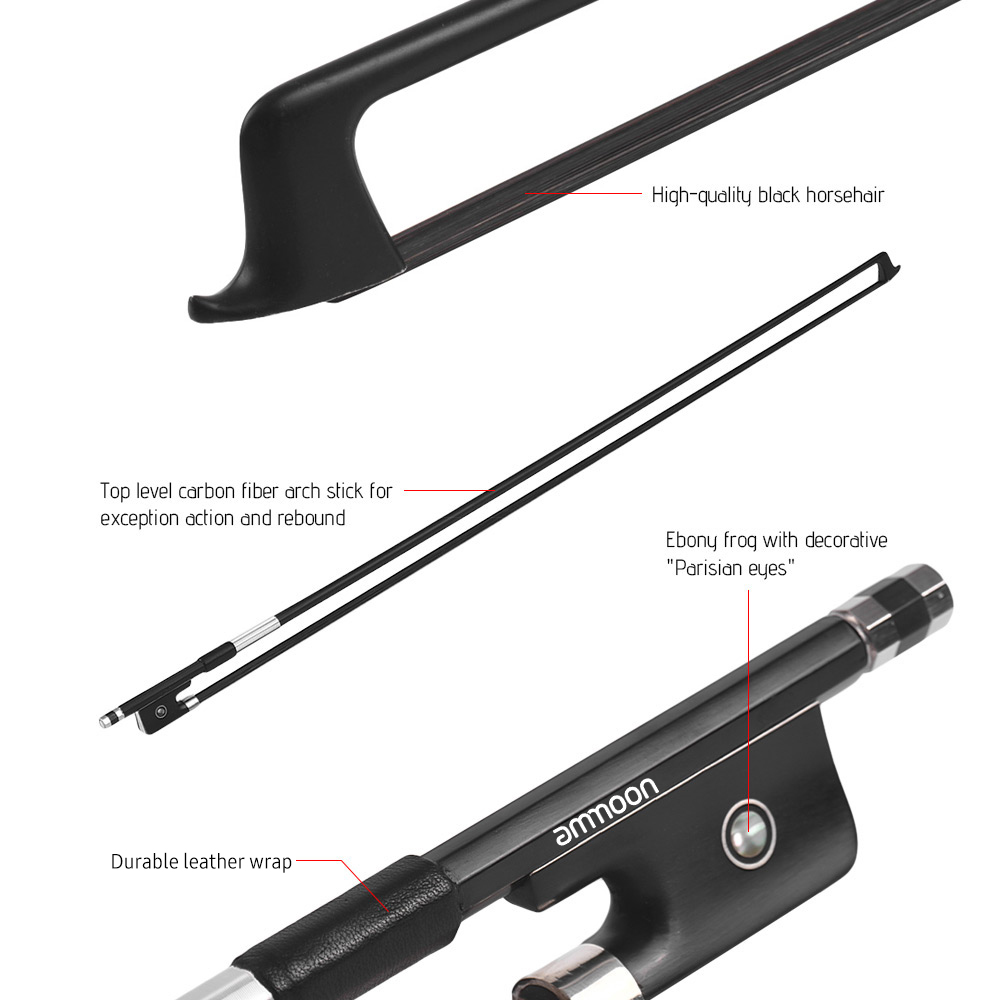Carbon  Violin Bow ammoon 4/4  - Violin Rosin Bow recension och pris