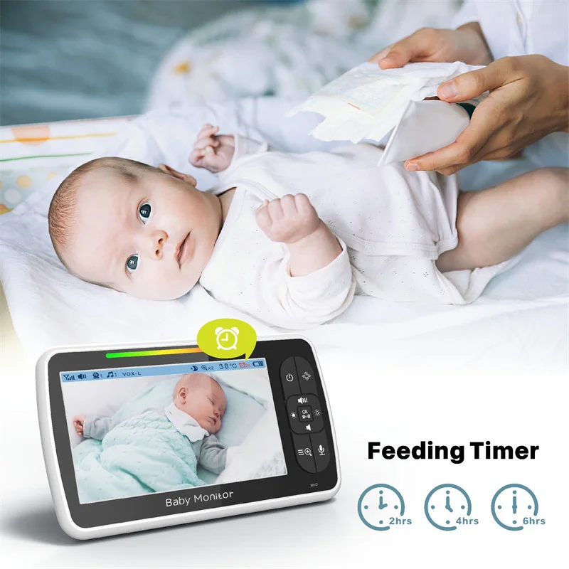 5inch Video Baby Monitor with  - Zoom Audio Music recension och pris