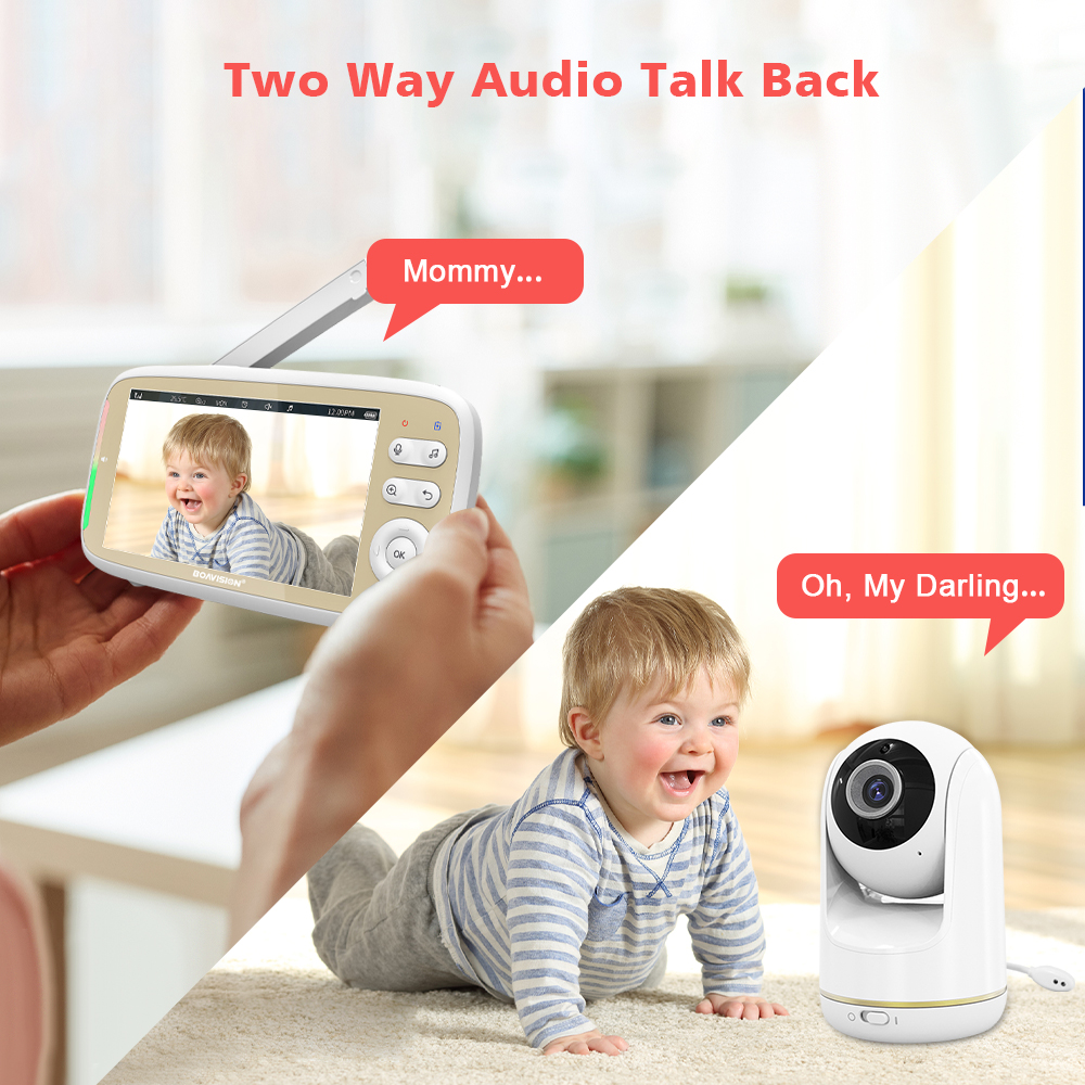VB803 Baby Monitor 5 Inch 720P - Zoom Audio Music recension och pris
