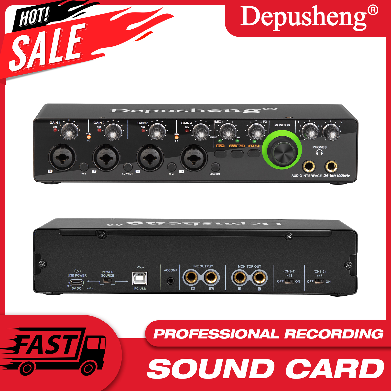 Newest 4 Channel Audio Sound C - Audio Without Music recension och pris
