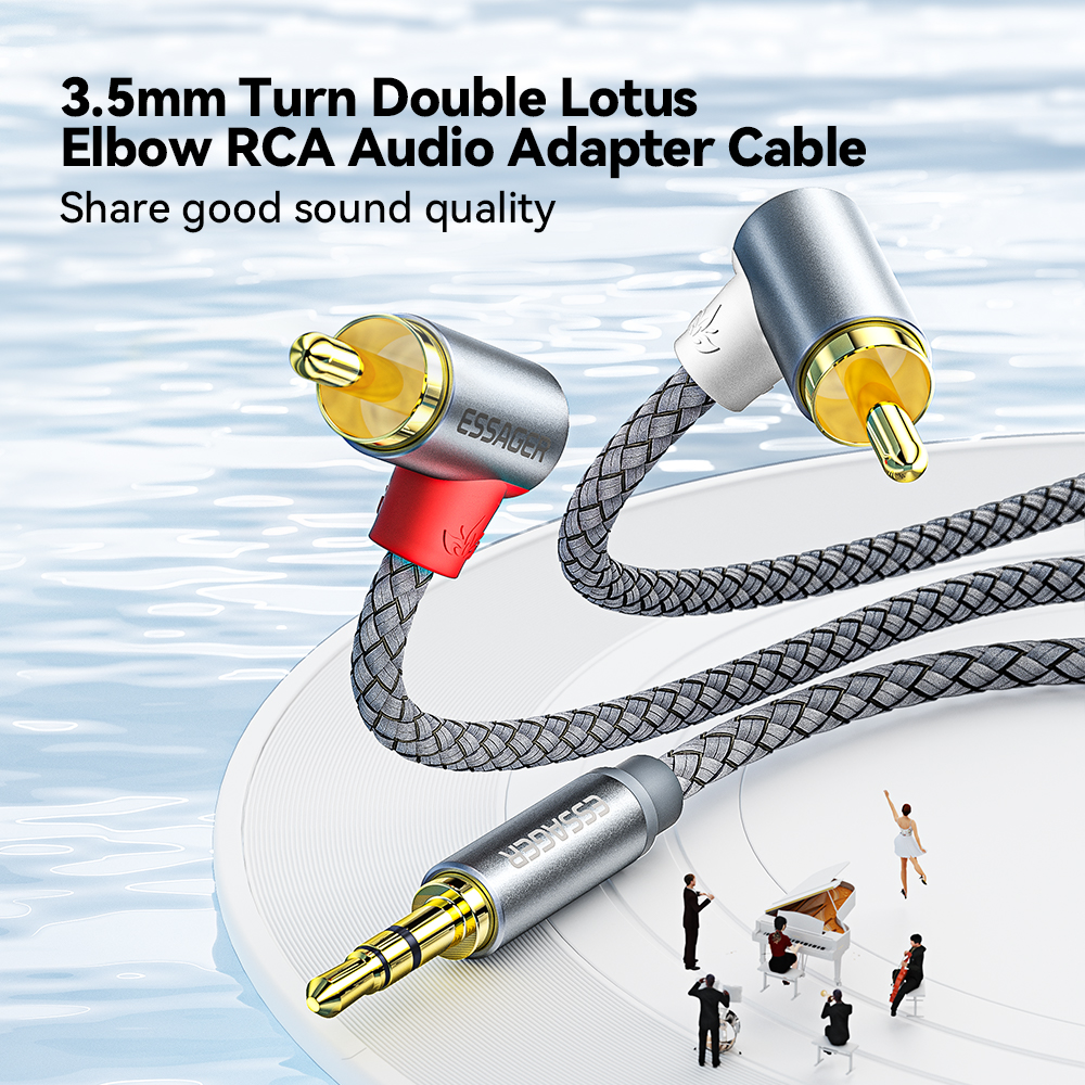 Essager 90 ° Angle RCA Audio S - Audio Music Splitter recension och pris