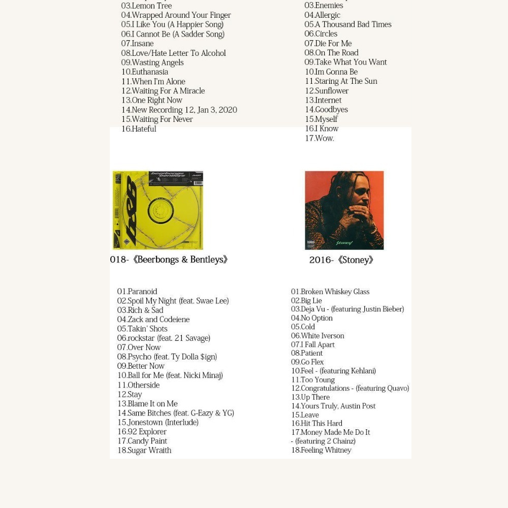 Post Malone Music Album Collec - Audio Music In recension och pris
