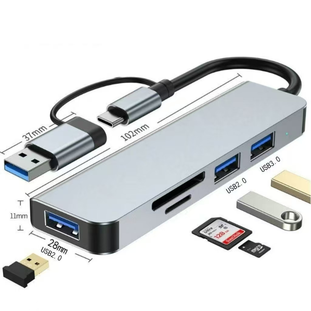 USB C Hub USB Splitter 8 in 1  - Audio Music Splitter recension och pris
