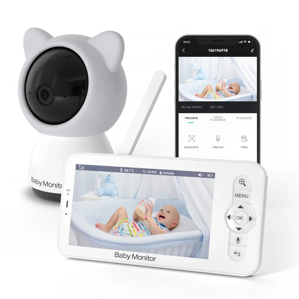Babystar 5 Inch Wifi Baby Moni - Audio Music Apps recension och pris