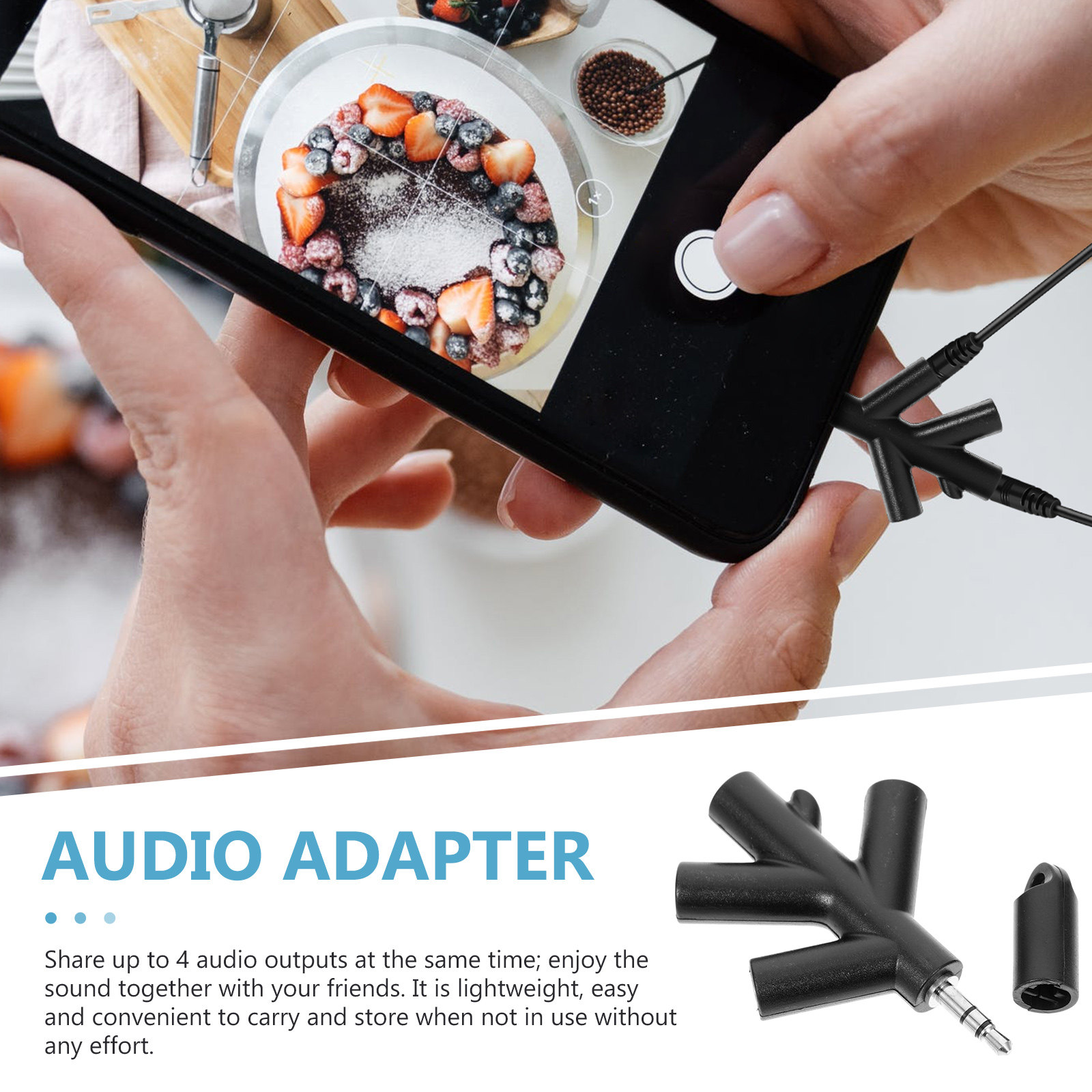 4 Way Audio Splitter Adapter H - Audio Music Splitter recension och pris