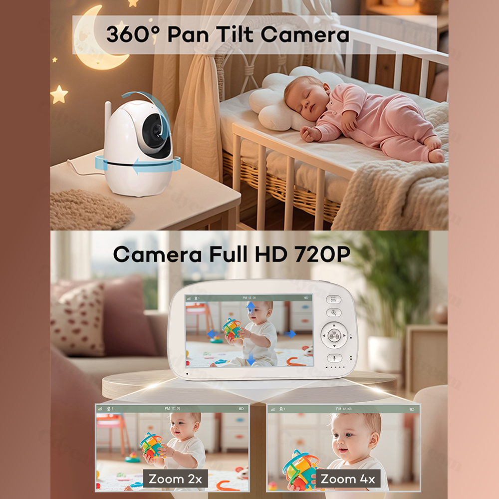 VBABM Baby Monitor Camera Nigh - Zoom Audio Music recension och pris