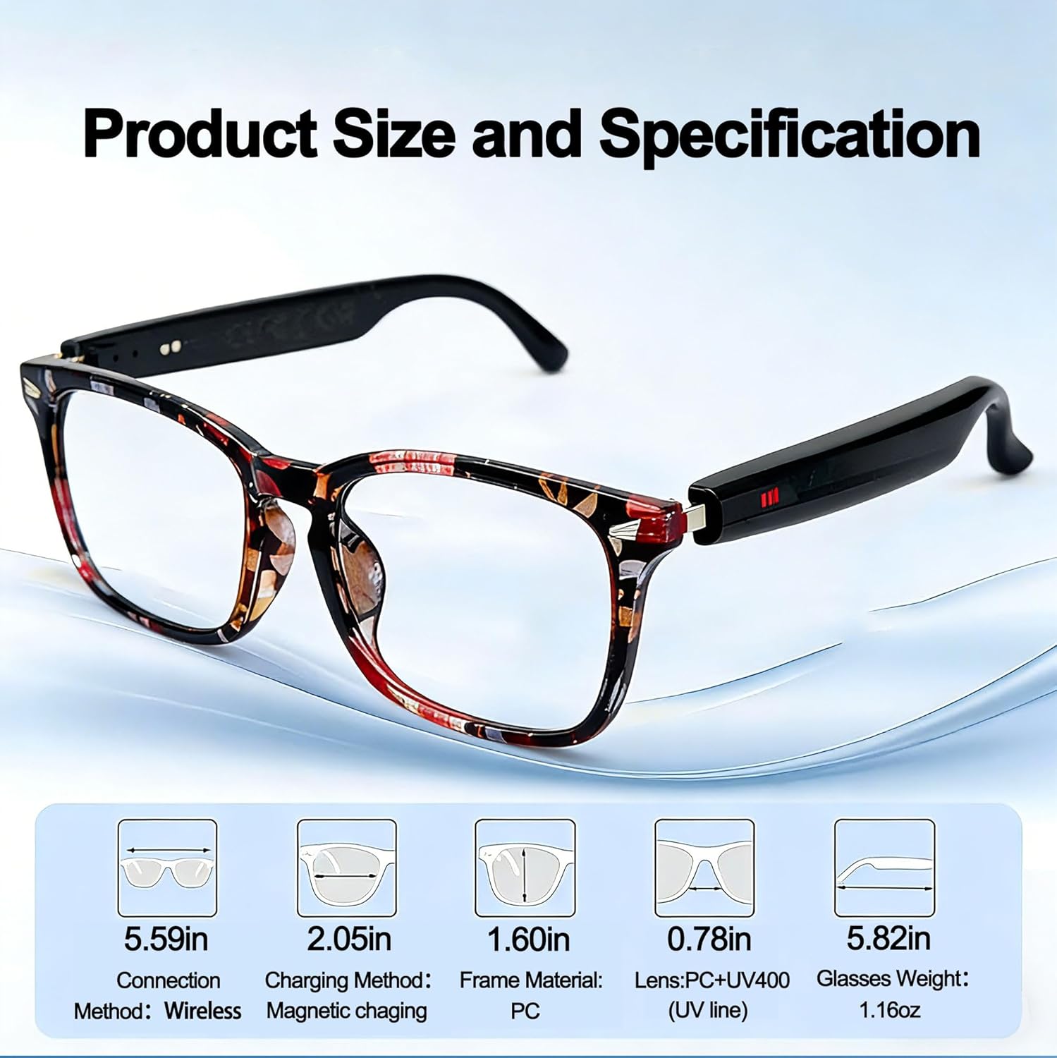 Smart Audio Glasses, Real-Time - Audio Music Apps recension och pris